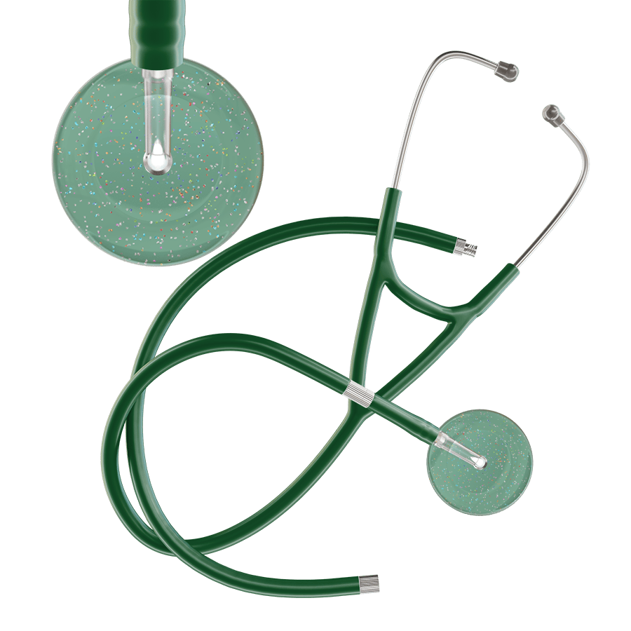 Ultrascope Single Stethoscope Twilight Sage (SG) / Adult / Dark Green Extended Tubing Light Twilight Cardiology Stethoscope