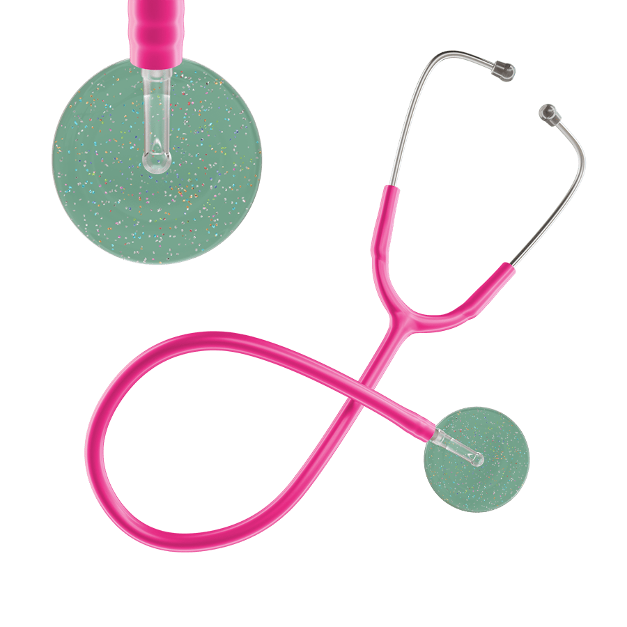 Ultrascope Single Stethoscope Twilight Sage (SG) / Adult / Hot Pink Light Twilight Stethoscope
