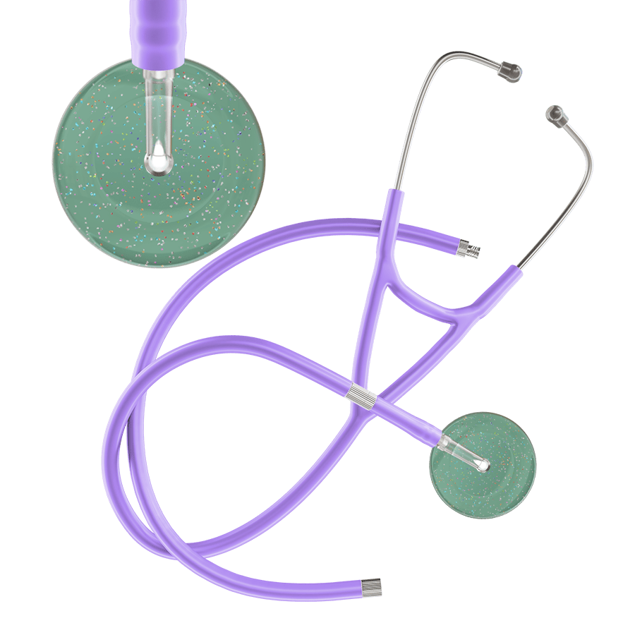 Ultrascope Single Stethoscope Twilight Sage (SG) / Adult / Lavender Extended Tubing Light Twilight Cardiology Stethoscope