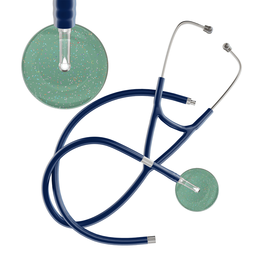 Ultrascope Single Stethoscope Twilight Sage (SG) / Adult / Navy Extended Tubing Light Twilight Cardiology Stethoscope