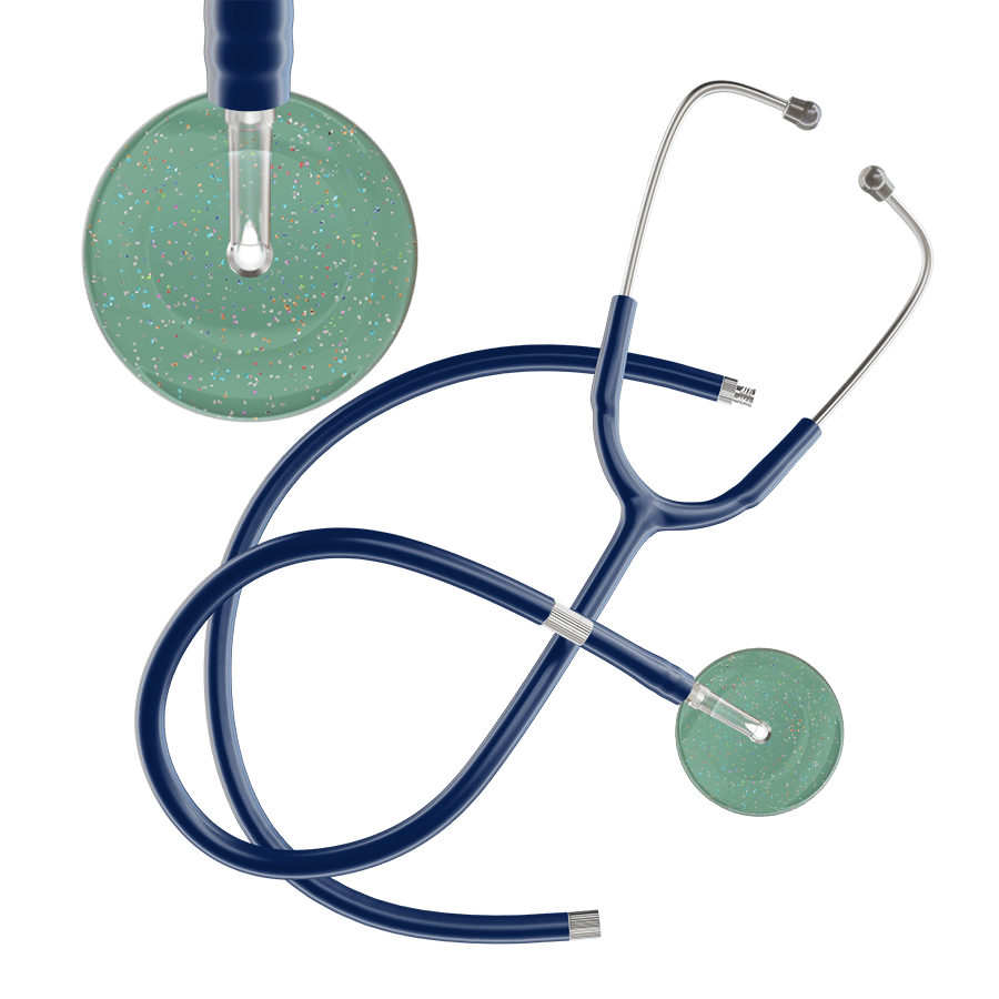 Ultrascope Single Stethoscope Twilight Sage (SG) / Adult / Navy Extended Tubing Light Twilight Stethoscope