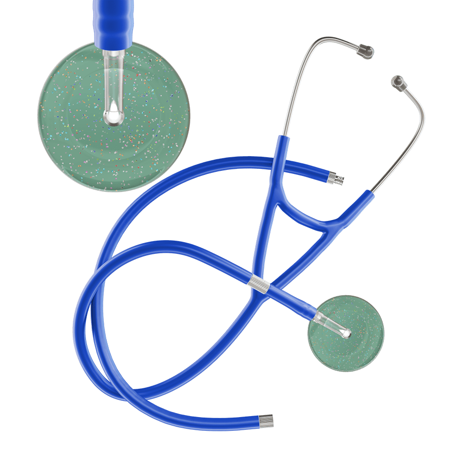 Ultrascope Single Stethoscope Twilight Sage (SG) / Adult / Royal Blue Extended Tubing Light Twilight Cardiology Stethoscope