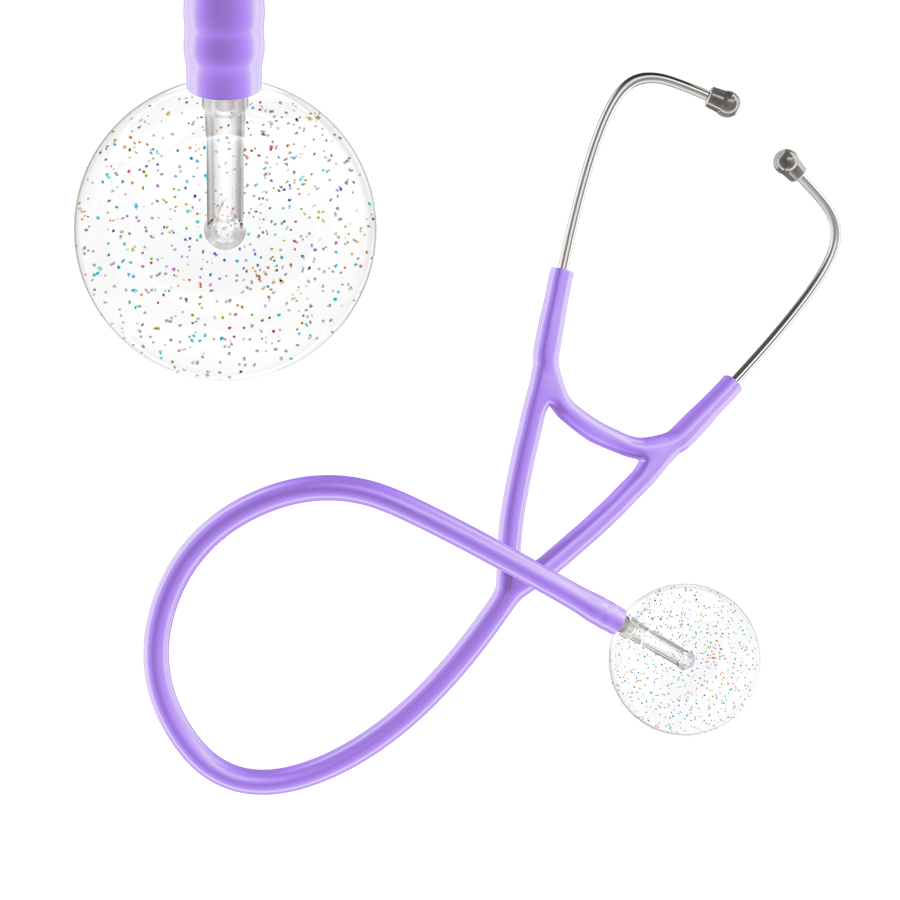 Ultrascope Single Stethoscope Twilight White (WH) / Adult / Lavender Light Twilight Cardiology Stethoscope