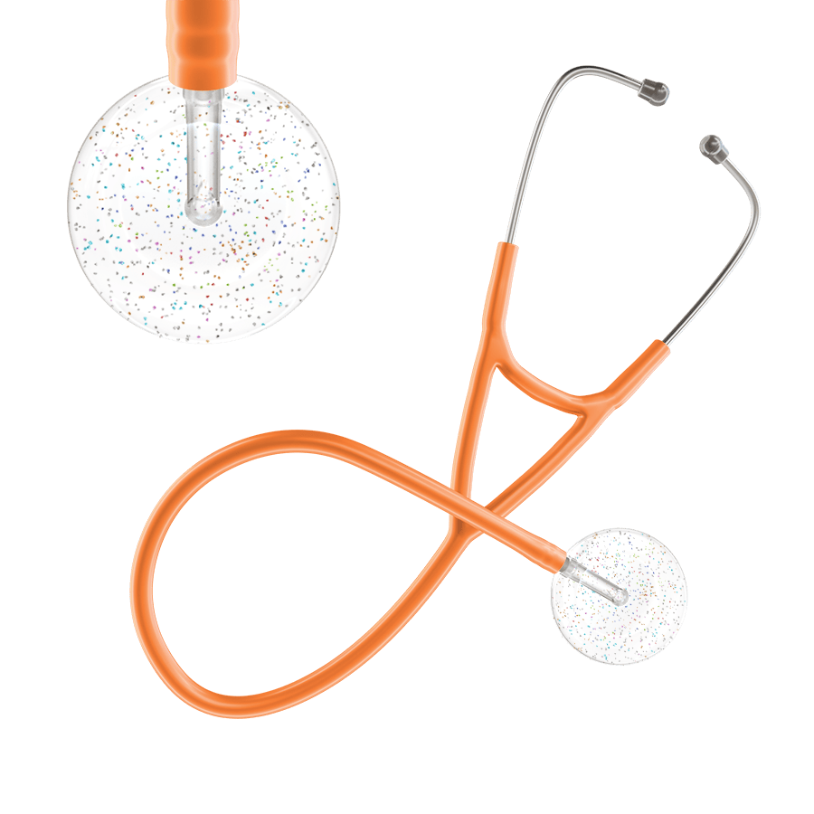 Ultrascope Single Stethoscope Twilight White (WH) / Adult / Orange Twilight Cardiology Stethoscope