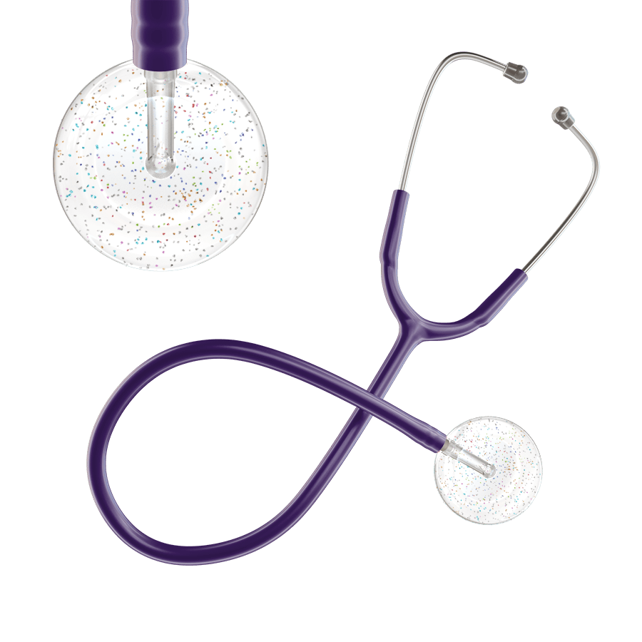 Ultrascope Single Stethoscope Twilight White (WH) / Adult / Purple Light Twilight Stethoscope