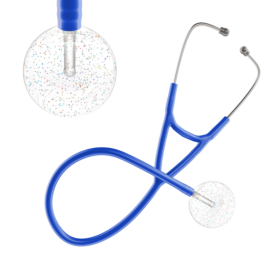 Ultrascope Single Stethoscope Twilight White (WH) / Adult / Royal Blue Light Twilight Cardiology Stethoscope
