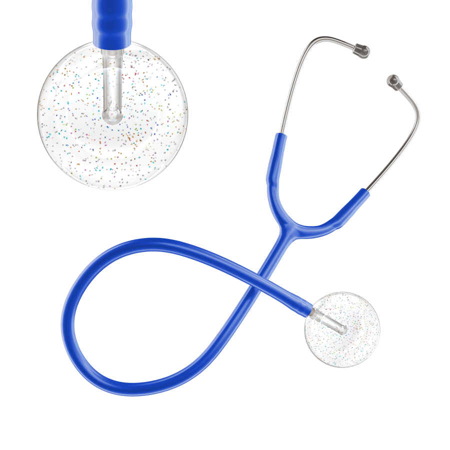 Ultrascope Single Stethoscope Twilight White (WH) / Adult / Royal Blue Light Twilight Stethoscope