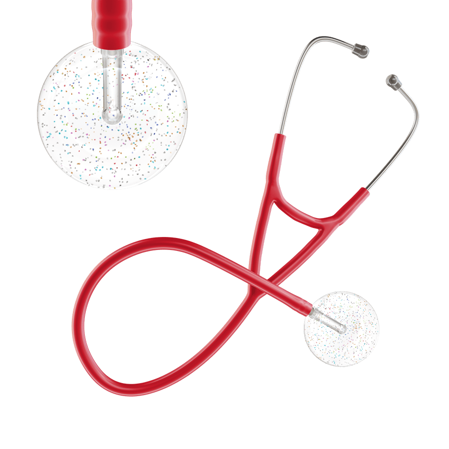Ultrascope Single Stethoscope Twilight White (WH) / Adult / Red Light Twilight Cardiology Stethoscope
