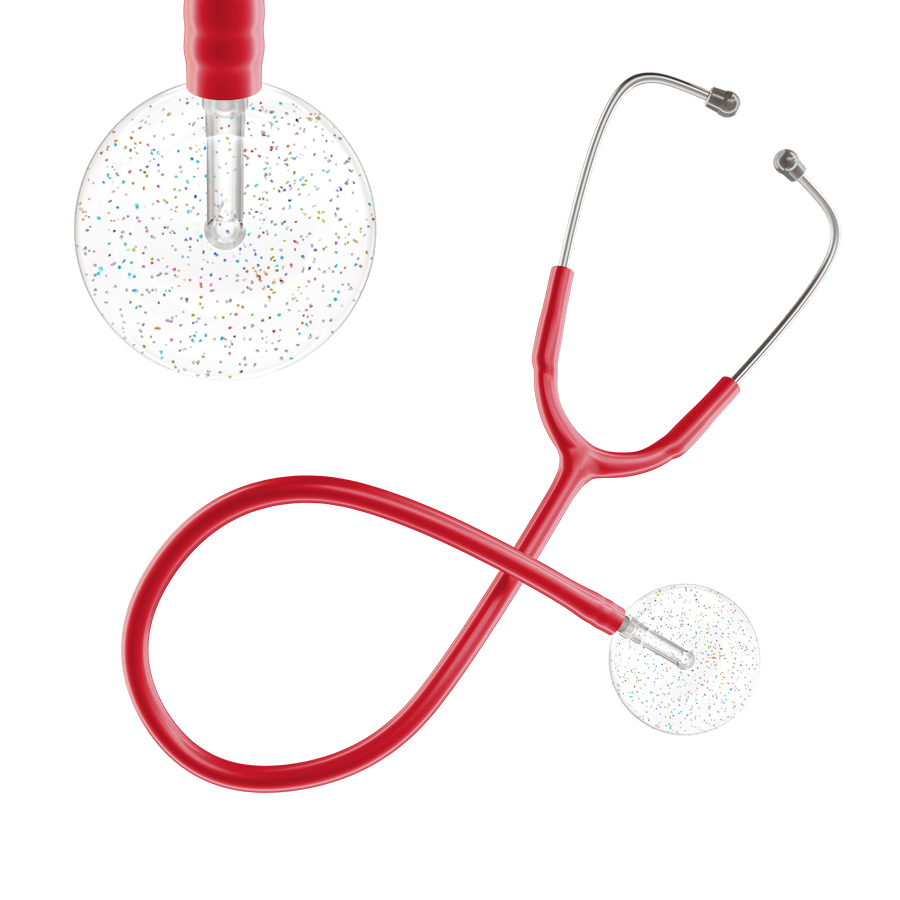 Ultrascope Single Stethoscope Twilight White (WH) / Adult / Red Light Twilight Stethoscope