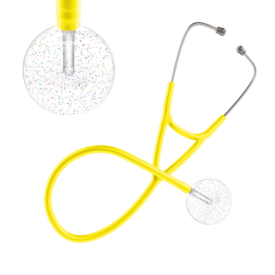Ultrascope Single Stethoscope Twilight White (WH) / Adult / Yellow Light Twilight Cardiology Stethoscope