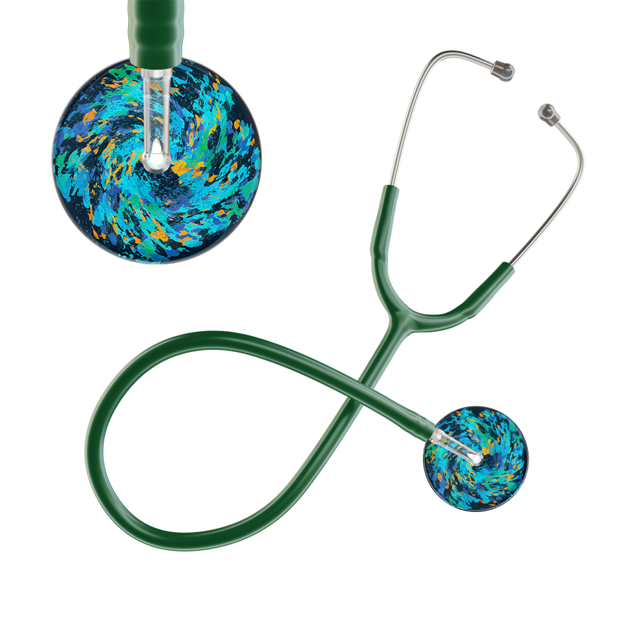 Ultrascope Single Stethoscope Sapphire Galaxy / Adult / Dark Green Sapphire Galaxy Stethoscope