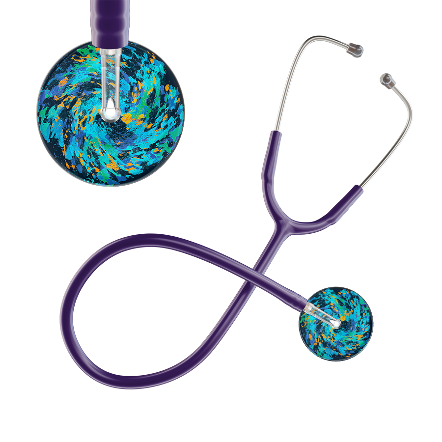 Ultrascope Single Stethoscope Sapphire Galaxy / Pediatric / Purple Sapphire Galaxy Stethoscope