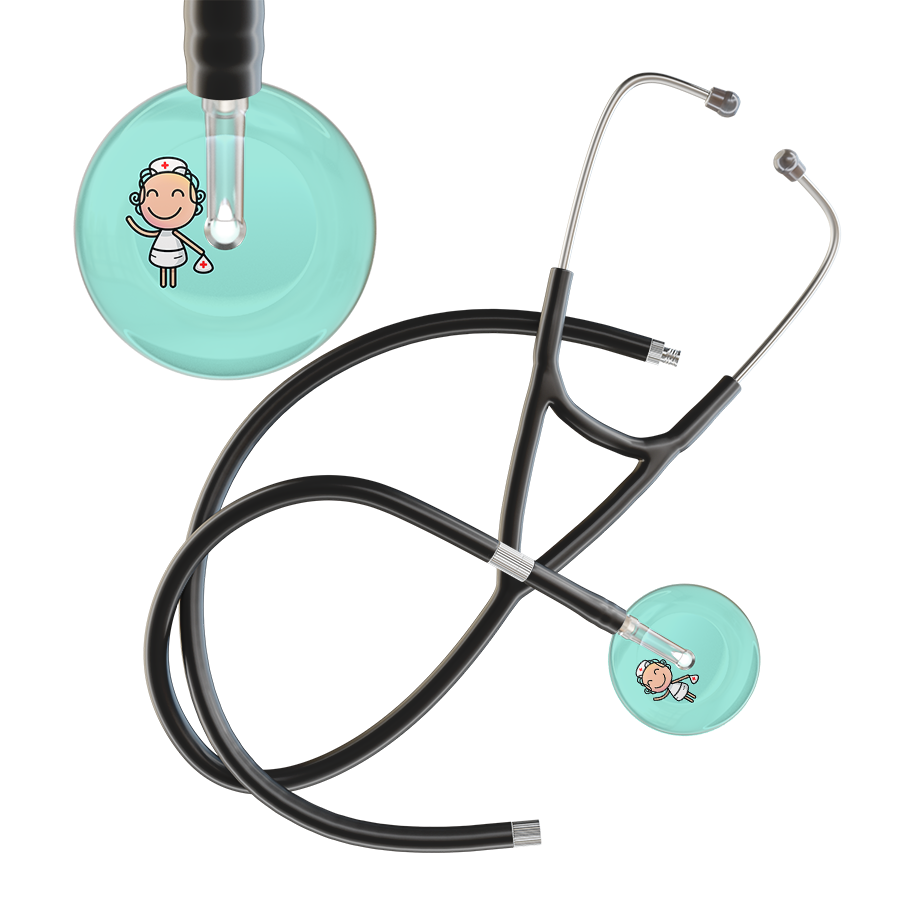 Cartoon Nurse F2 Skin Cardiology Stethoscope