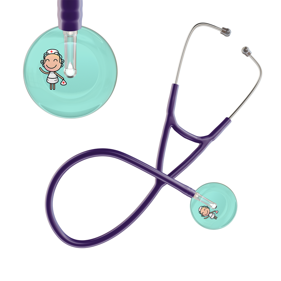 Cartoon Nurse F2 Skin Cardiology Stethoscope
