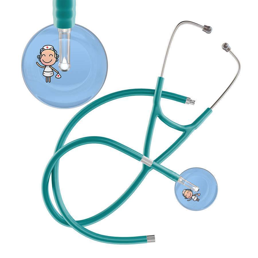 Cartoon Nurse F2 Skin Cardiology Stethoscope