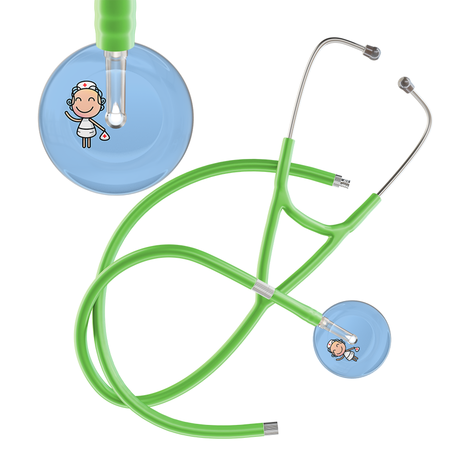 Cartoon Nurse F2 Skin Cardiology Stethoscope