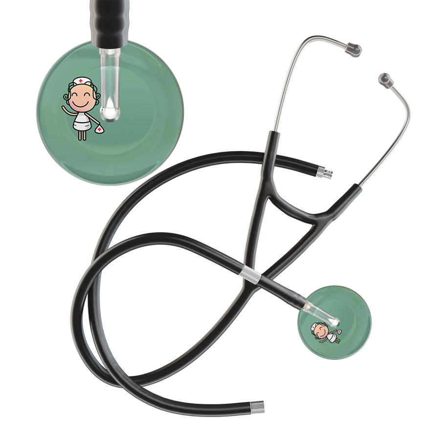 Cartoon Nurse F2 Skin Cardiology Stethoscope