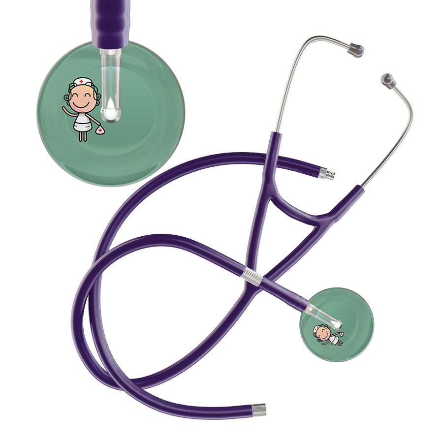Cartoon Nurse F2 Skin Cardiology Stethoscope