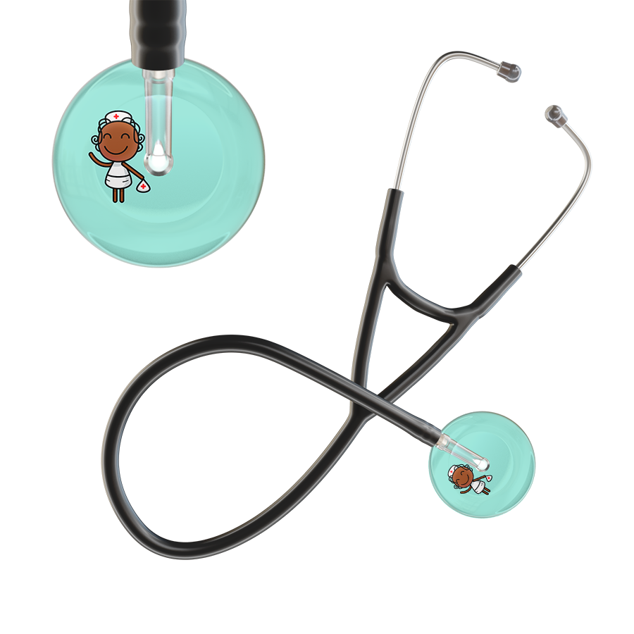 Cartoon Nurse F4 Skin Cardiology Stethoscope