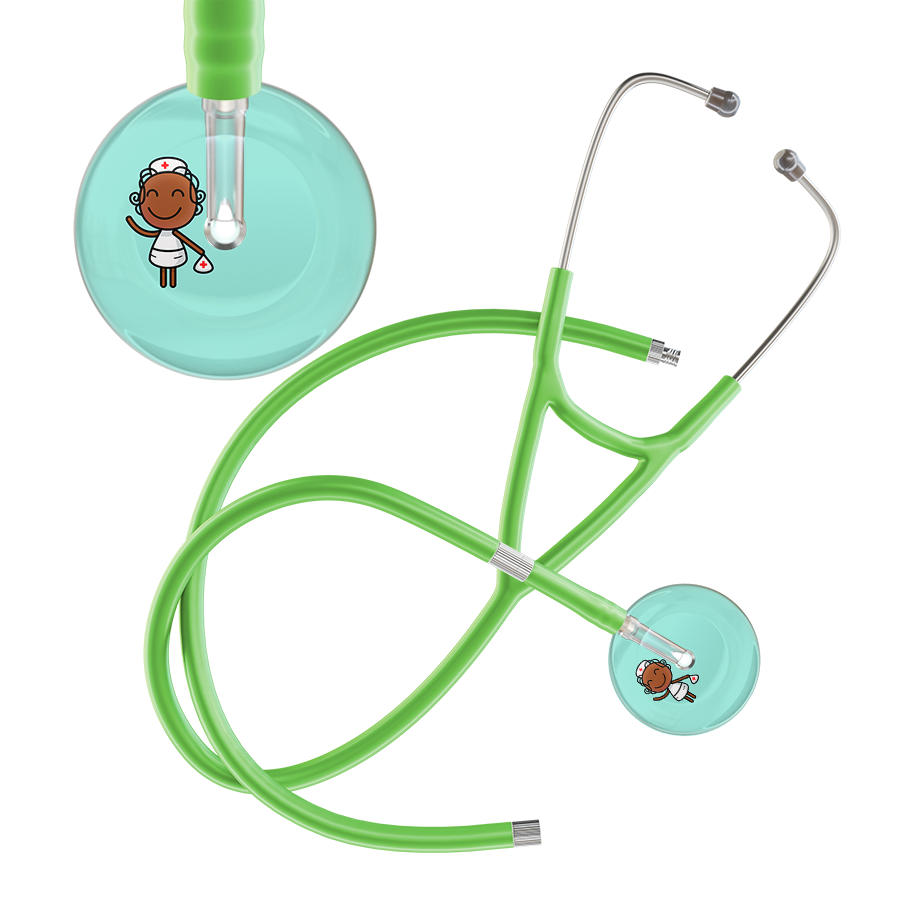 Cartoon Nurse F4 Skin Cardiology Stethoscope