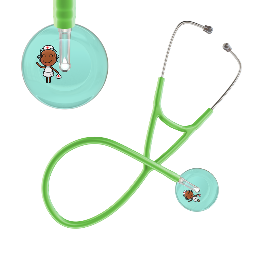 Cartoon Nurse F4 Skin Cardiology Stethoscope