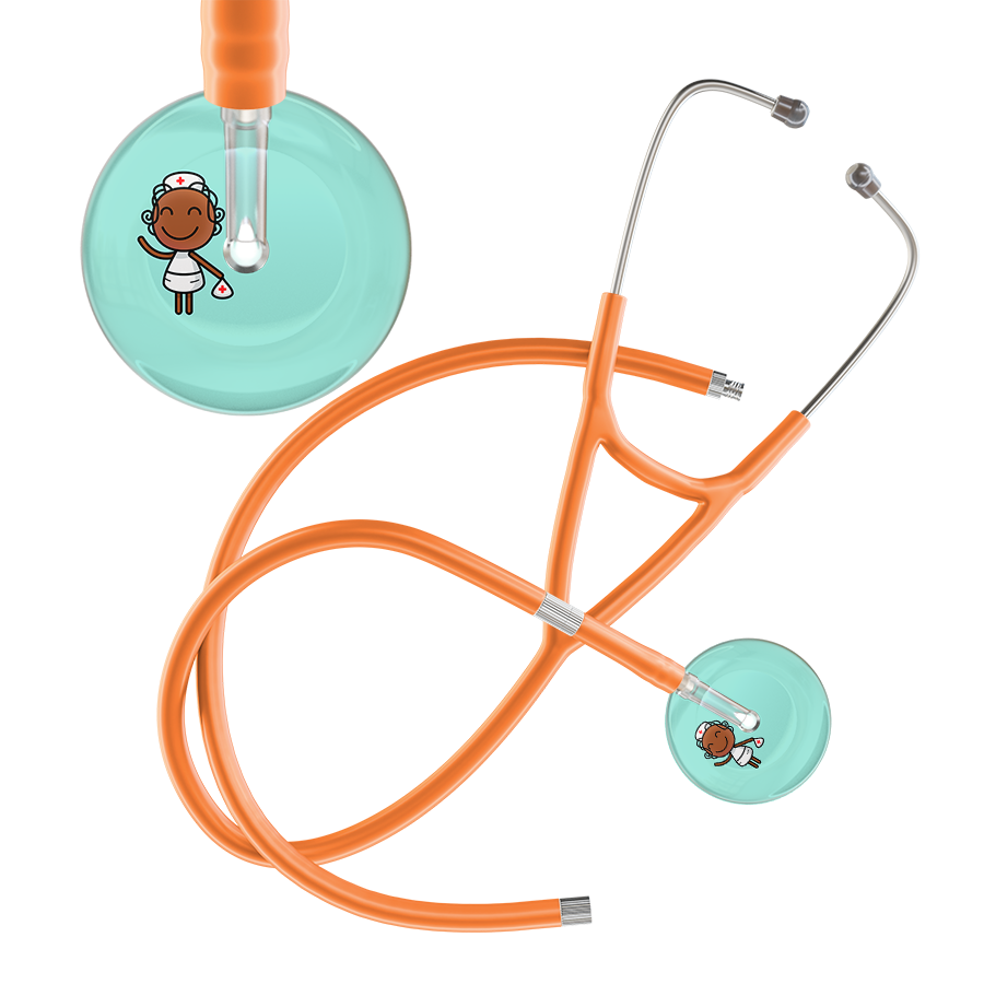 Cartoon Nurse F4 Skin Cardiology Stethoscope