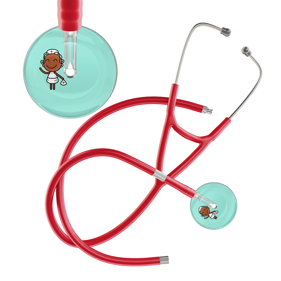 Cartoon Nurse F4 Skin Cardiology Stethoscope