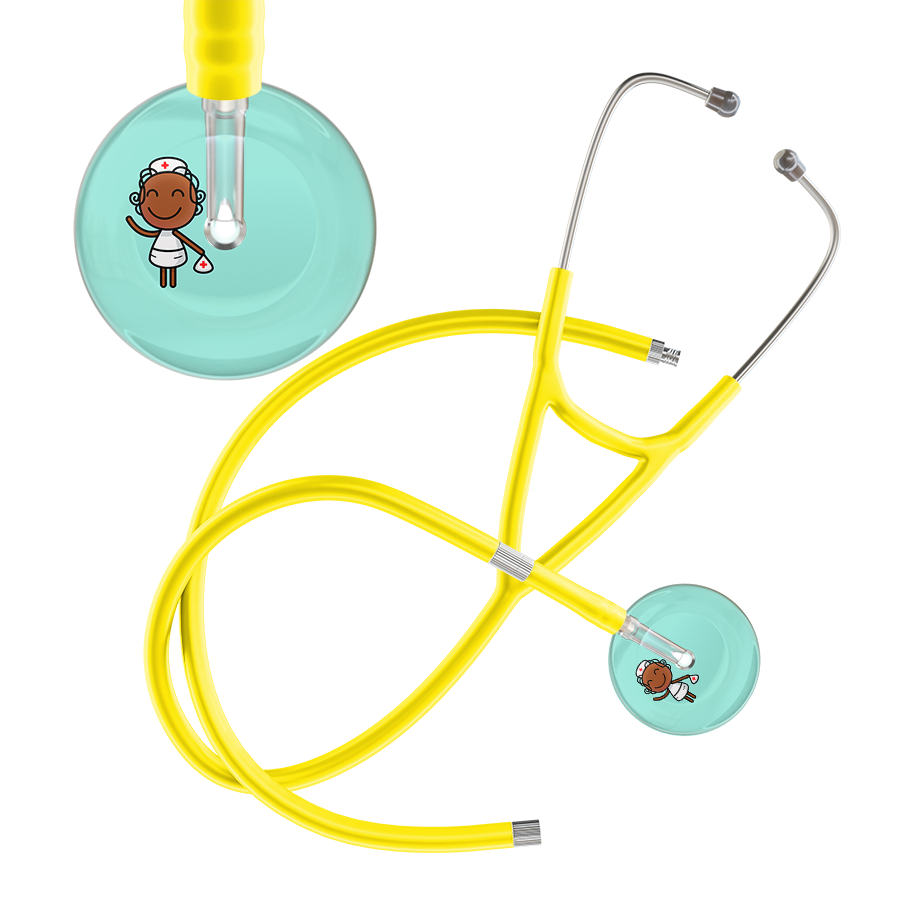 Cartoon Nurse F4 Skin Cardiology Stethoscope