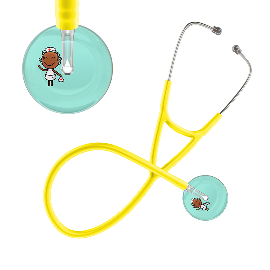 Cartoon Nurse F4 Skin Cardiology Stethoscope