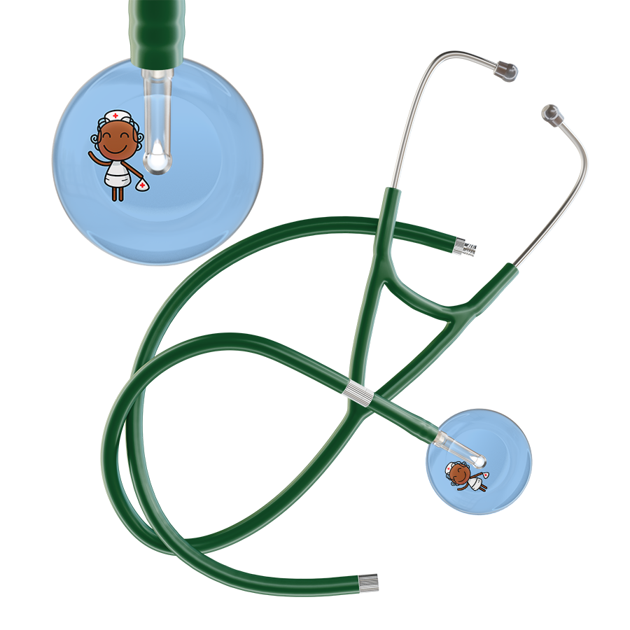 Cartoon Nurse F4 Skin Cardiology Stethoscope