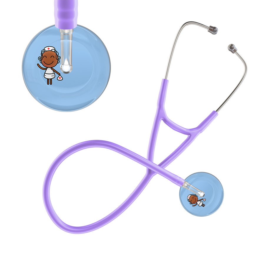 Cartoon Nurse F4 Skin Cardiology Stethoscope