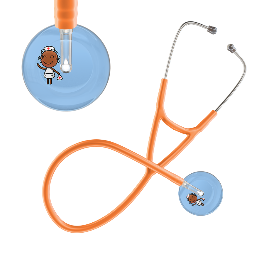 Cartoon Nurse F4 Skin Cardiology Stethoscope