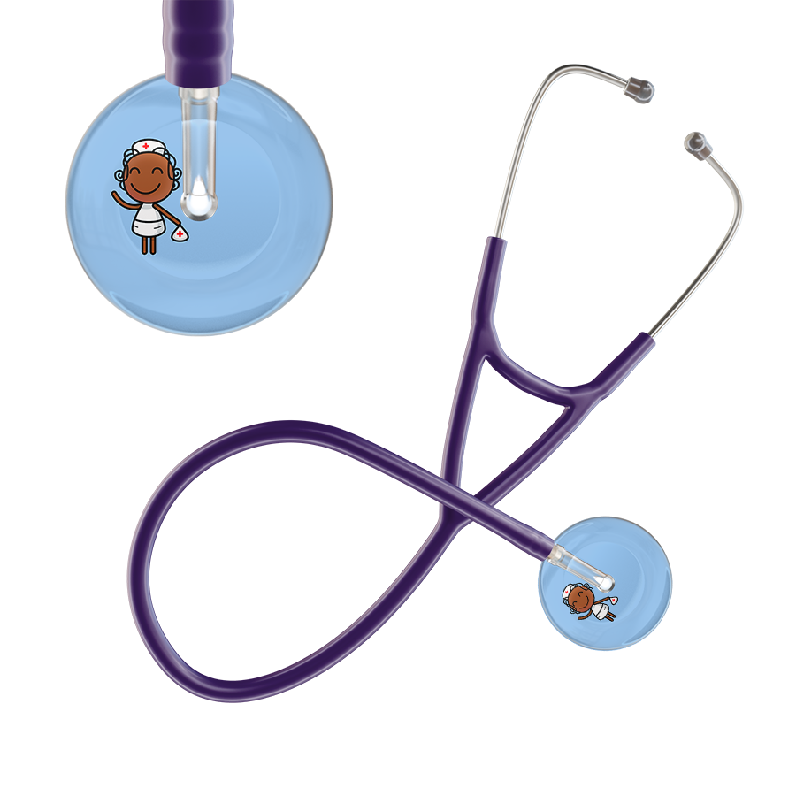 Cartoon Nurse F4 Skin Cardiology Stethoscope