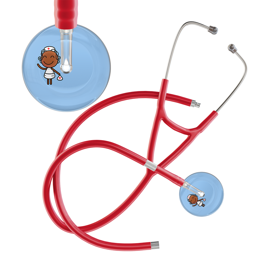 Cartoon Nurse F4 Skin Cardiology Stethoscope