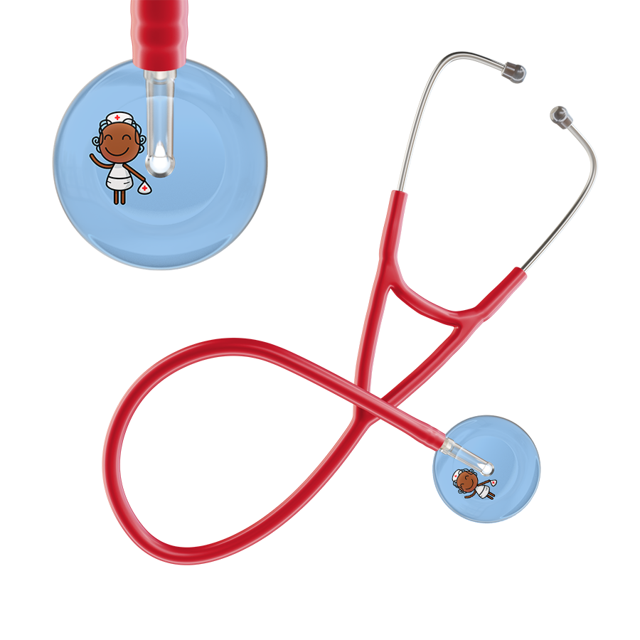 Cartoon Nurse F4 Skin Cardiology Stethoscope