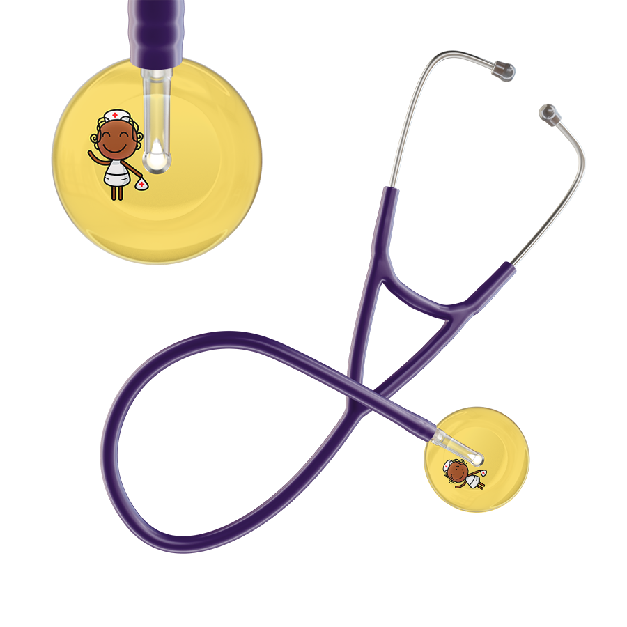 Cartoon Nurse F4 Skin Cardiology Stethoscope