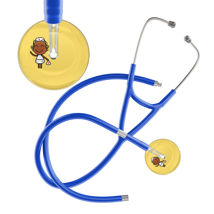 Cartoon Nurse F4 Skin Cardiology Stethoscope