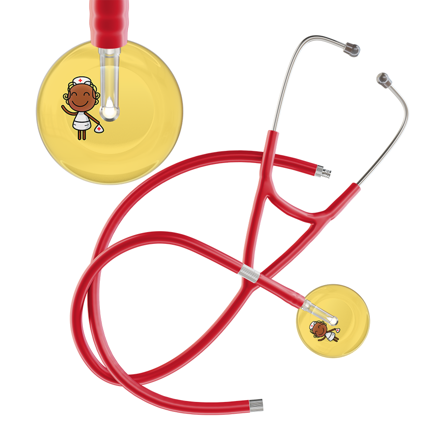 Cartoon Nurse F4 Skin Cardiology Stethoscope