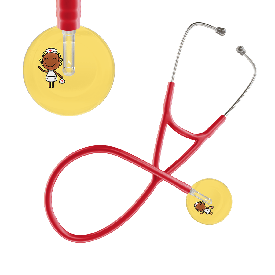Ultrascope Single Stethoscope Light Yellow F4 Cartoon Nurse / Adult / Red Cartoon Nurse Cardiology Stethoscope