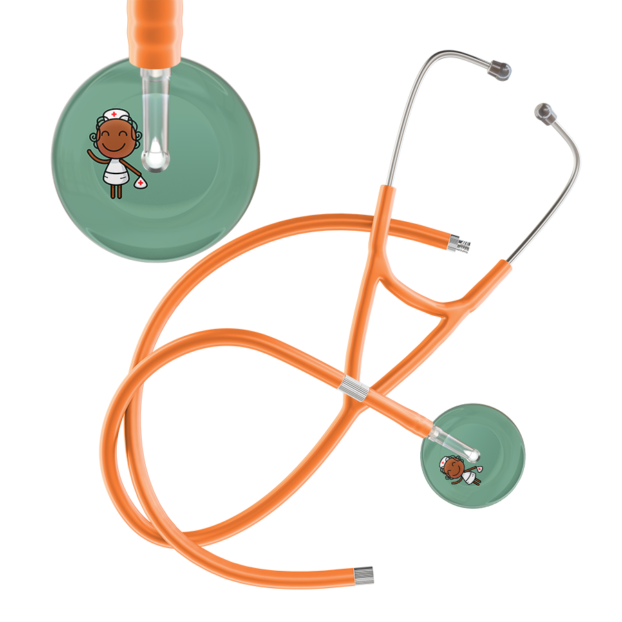 Cartoon Nurse F4 Skin Cardiology Stethoscope