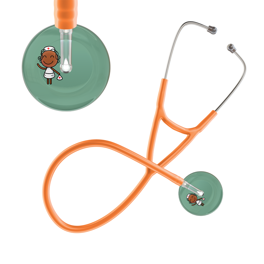 Cartoon Nurse F4 Skin Cardiology Stethoscope