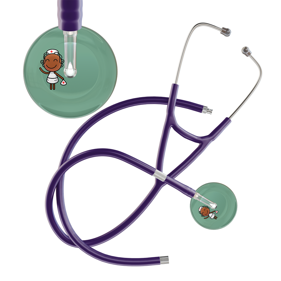 Cartoon Nurse F4 Skin Cardiology Stethoscope