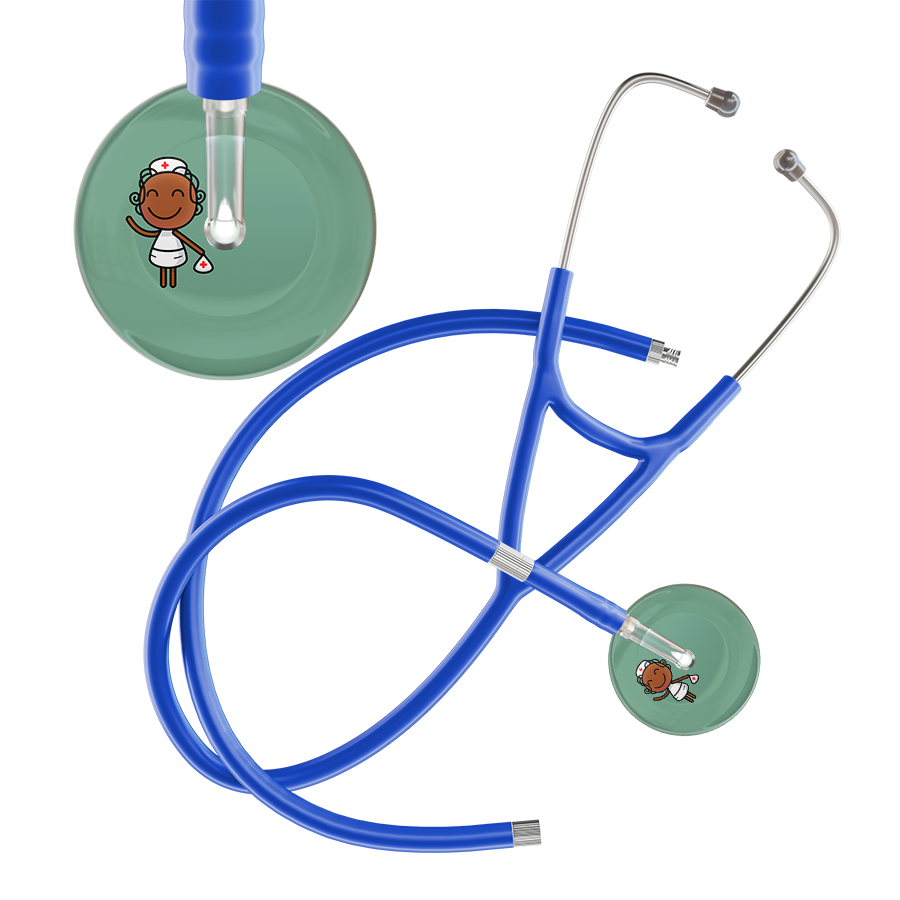 Cartoon Nurse F4 Skin Cardiology Stethoscope