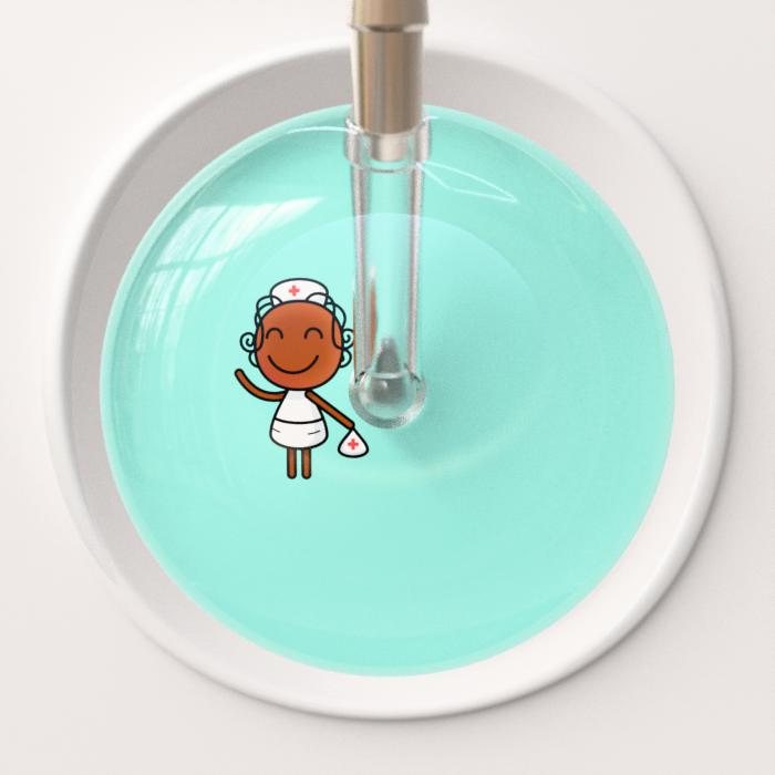 Ultrascope Stethoscope Head Robin's Egg F2 Cartoon Nurse / Adult Cartoon Nurse Stethoscope Head