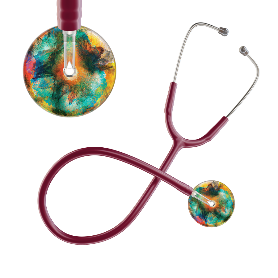 TieDye Multi Color Stethoscope - Watercolor Designs
