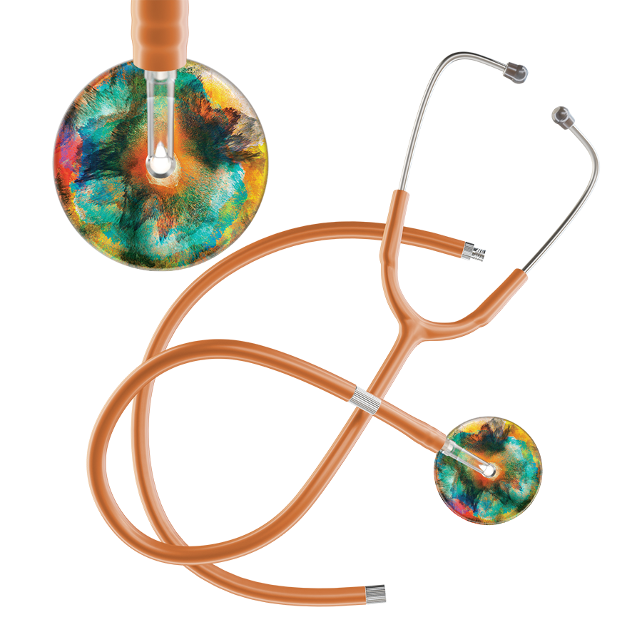 TieDye Multi Color Stethoscope - Watercolor Designs