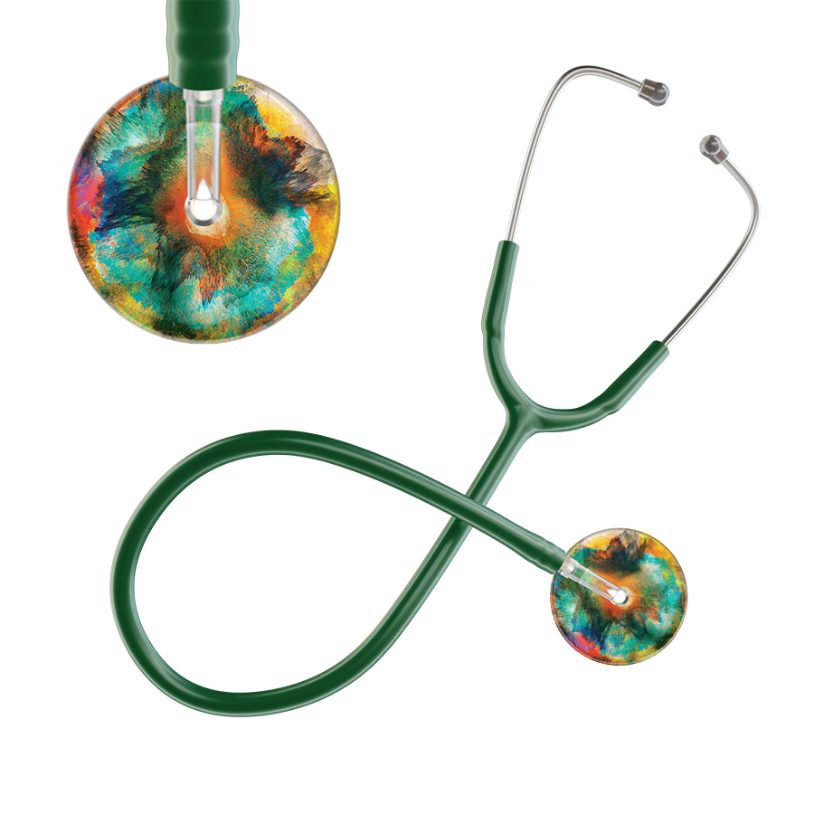 TieDye Multi Color Stethoscope - Watercolor Designs