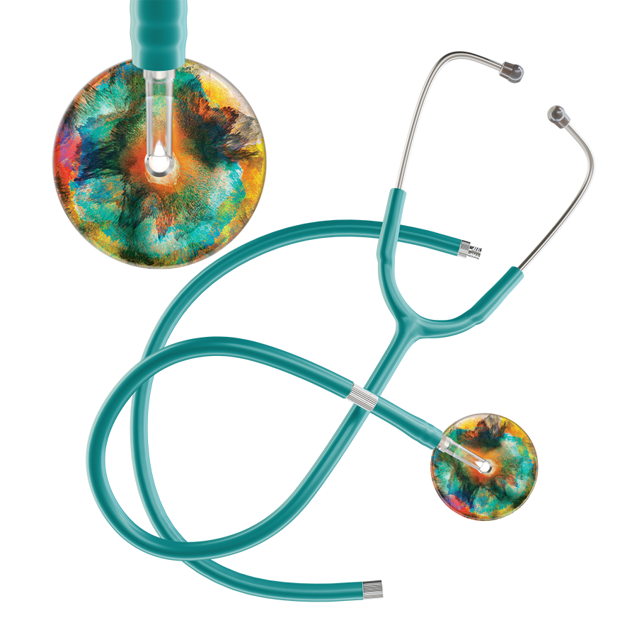 TieDye Multi Color Stethoscope - Watercolor Designs