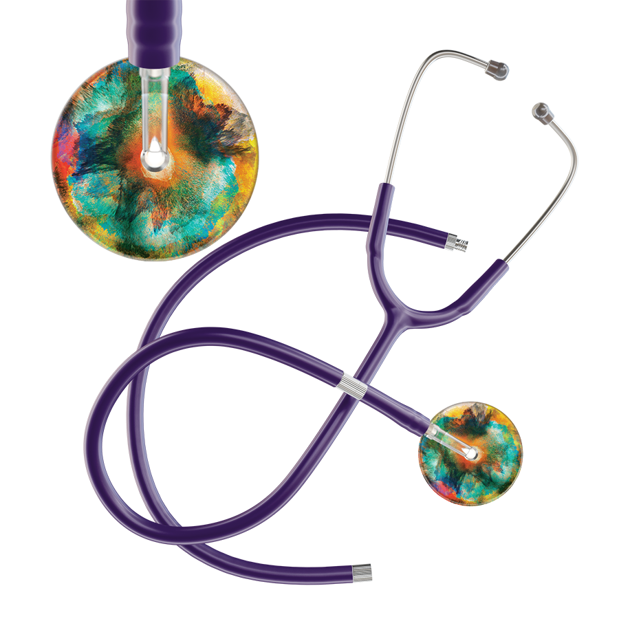 TieDye Multi Color Stethoscope - Watercolor Designs