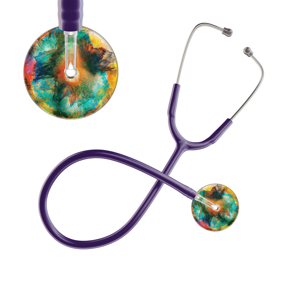 TieDye Multi Color Stethoscope - Watercolor Designs